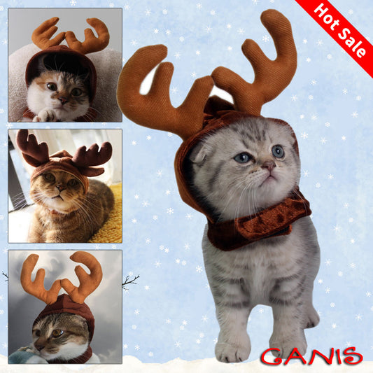 CharmingPaws Holiday™- Elk Deer Hat